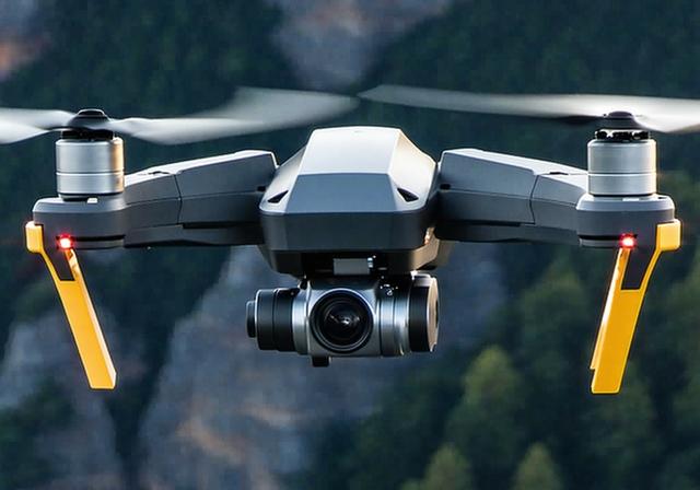 Zaawansowany dron nad placem budowy