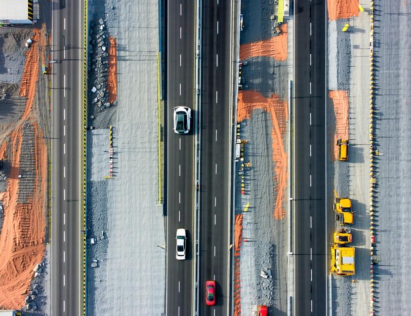 Rozbudowa autostrady - skanowanie dronem